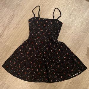 Forever 21 Cherry Mini Dress in Black